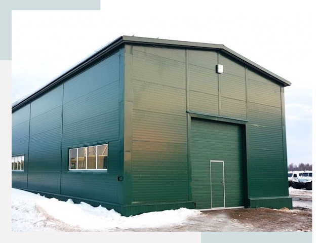 Двускатные ангары в Реутове